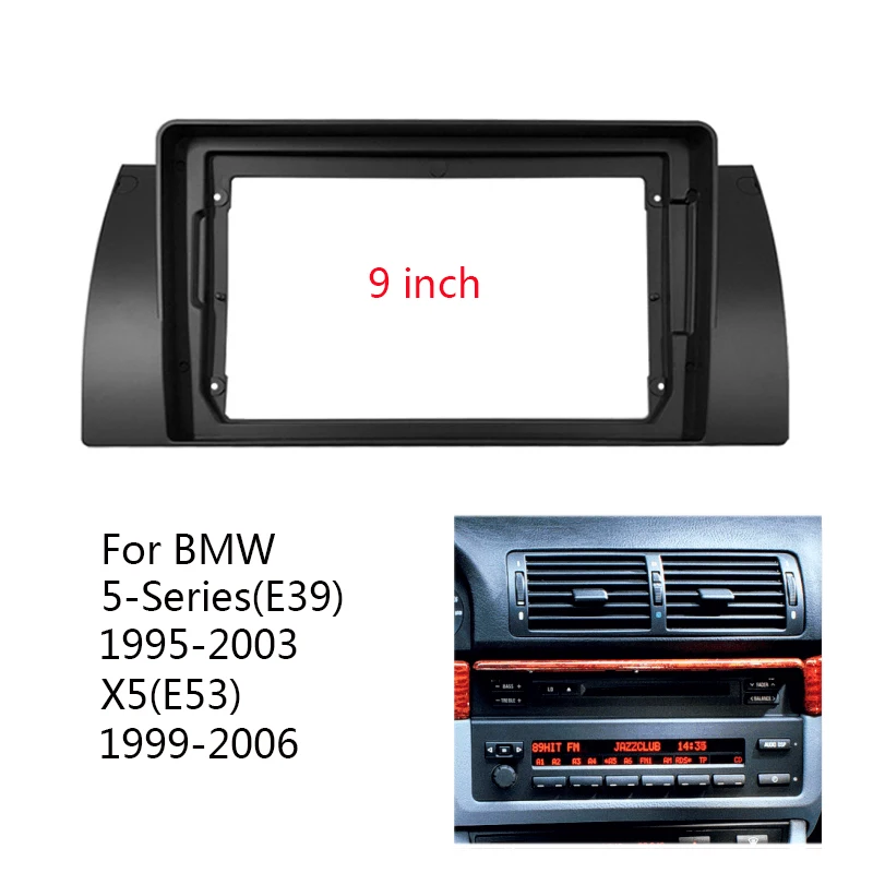 Car Radio Frame Fit for BMW 5-Series(E39) X5(E53) Android Player Fascia Adapter Cover Stereo Panel Dash Mount Trim kit Bezel