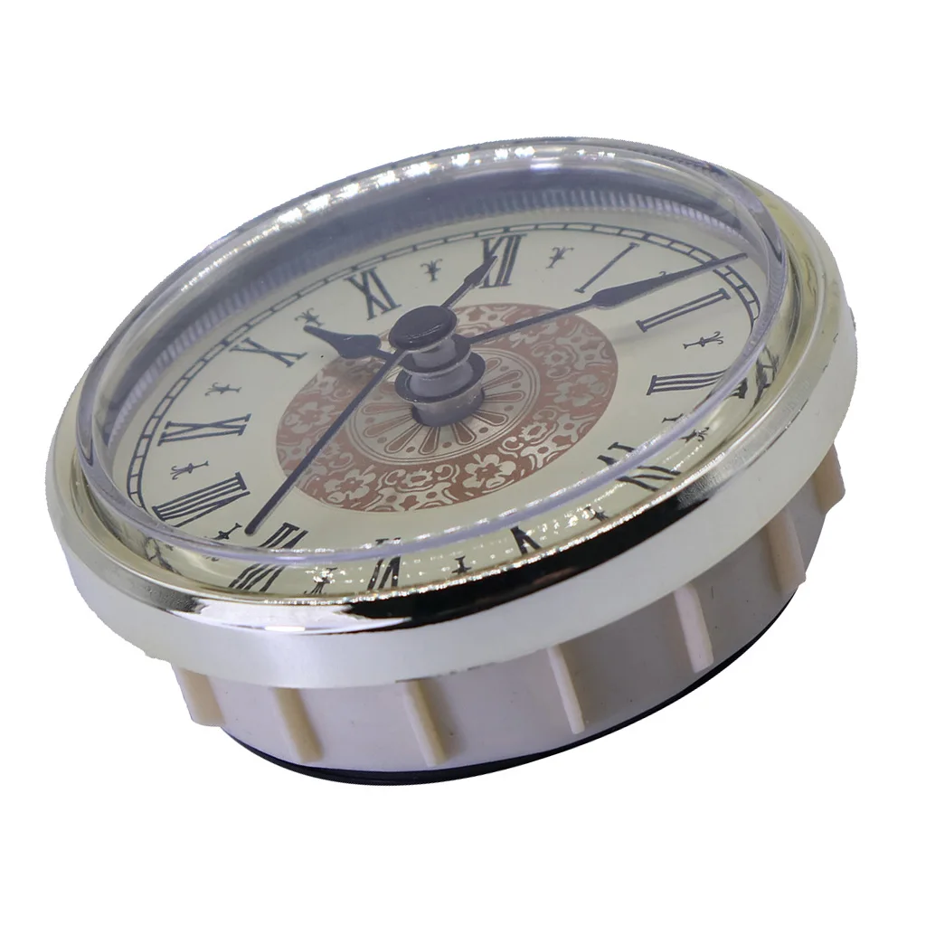 Roman Numeral Plastic Quartz Clock Insert Movement Mechanism Gold Trim | Наручные часы