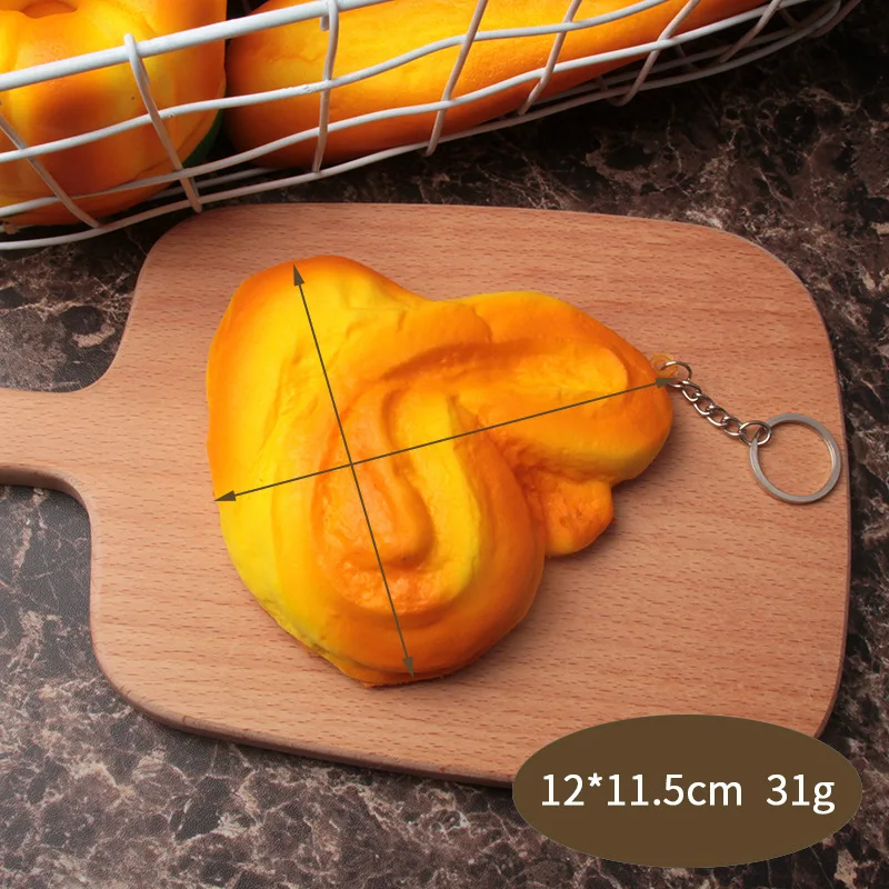

Hamburg Early Education Bread Keychain Simulation Bread Cake Food Cookies Charms For Jewelry Keychains Accessories key ring