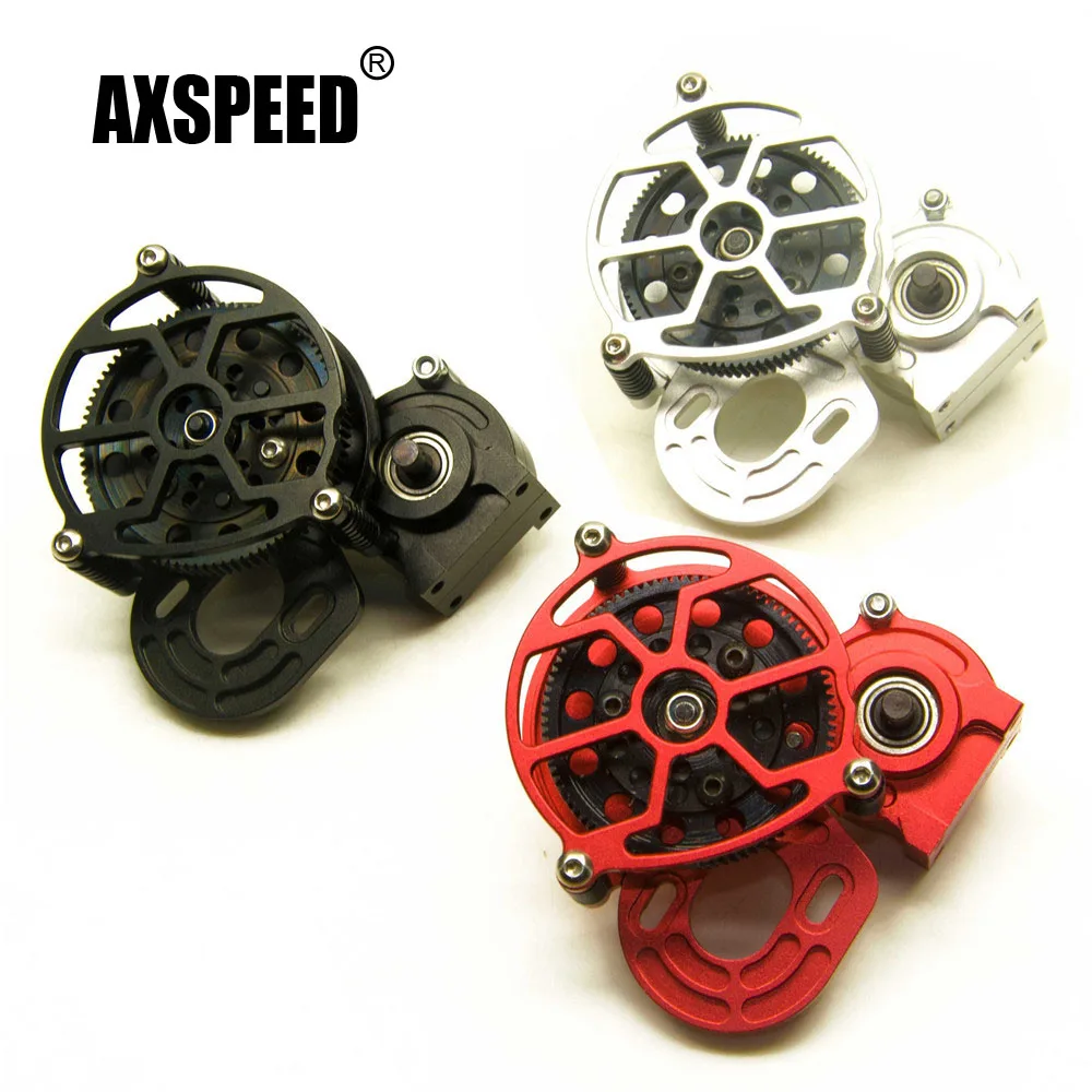 

AXSPEED 1 шт. черный, серебристый цвет Алюминий сплава центр Шестерни коробка для осевой SCX-10 AX10 RC кроулер гоночный автомобиль для автомобиля