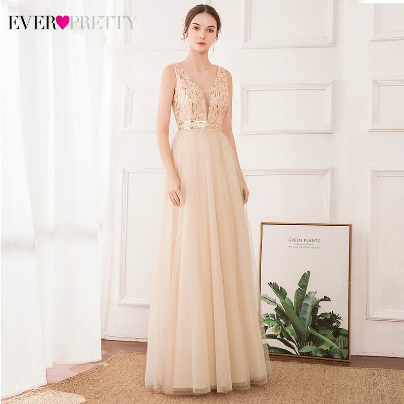 Элегантные платья подружки невесты Ever Pretty EP00745DN с блестками и аппликацией