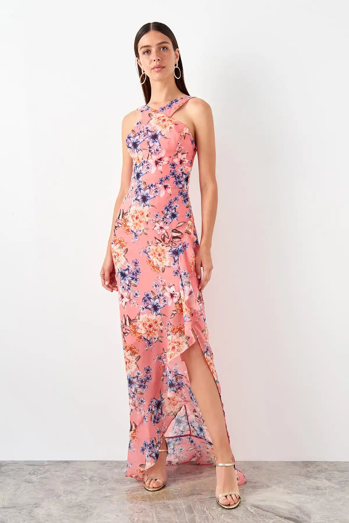 Вечернее платье с цветочным узором TPRSS19BB0509|Вечерние платья| |