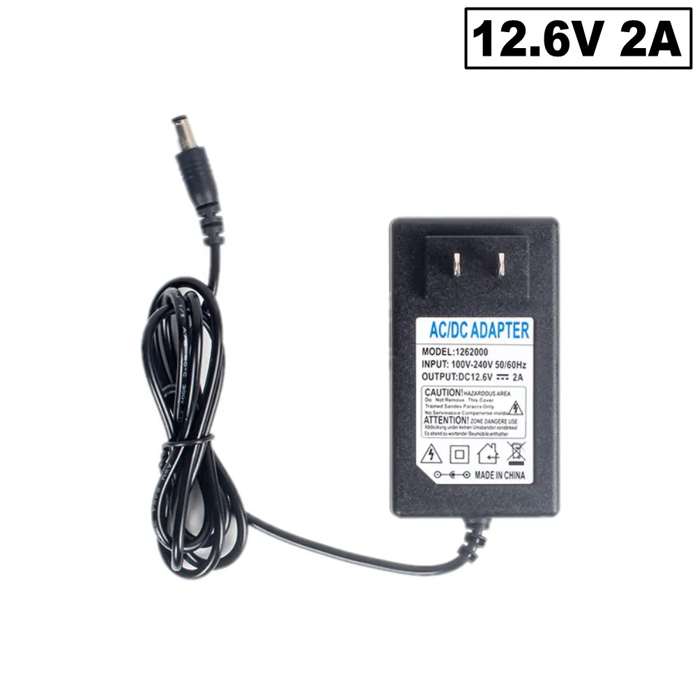 capacity 12 6v charger 14 6v 2a5a 10a battery charger adapter dc 5 5 2 1 mm 18650 lithium power adapter euus plug 110v220v free global shipping