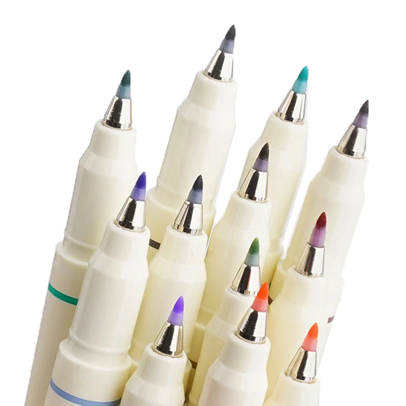 3 шт. Набор двусторонних фломастеров на водной основе | Канцтовары для офиса и