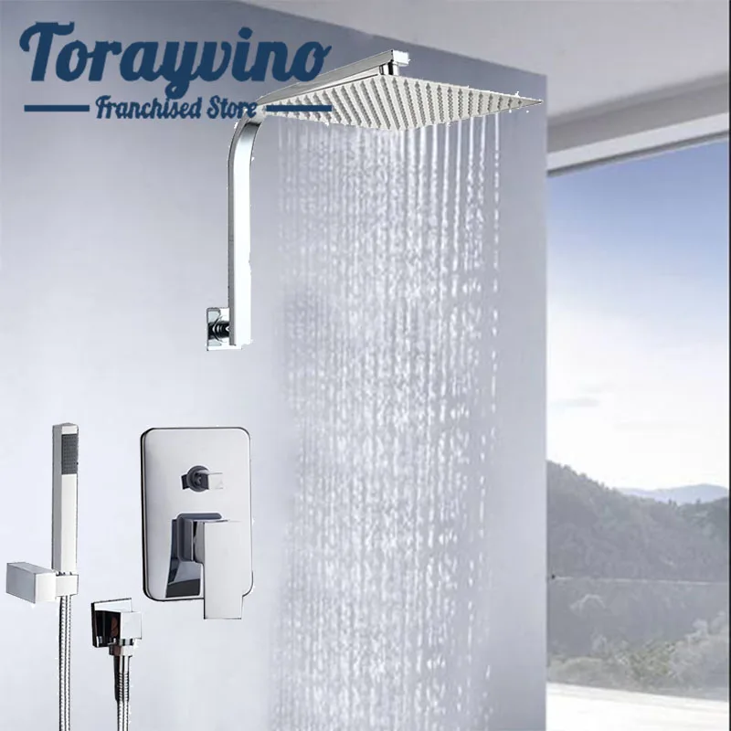 Torayvino душевой набор для ванной комнаты Потолочная насадка душа и настенное