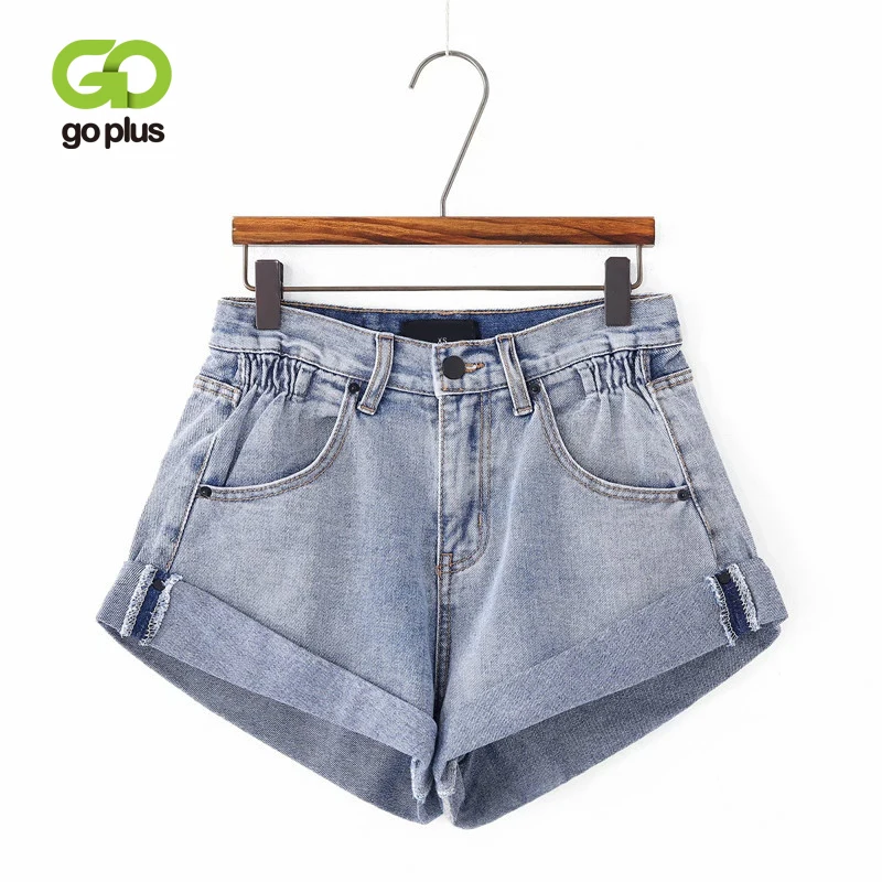 GOPLUS 2021 Летне осенние винтажные джинсовые шорты с высокой талией женские Узкие