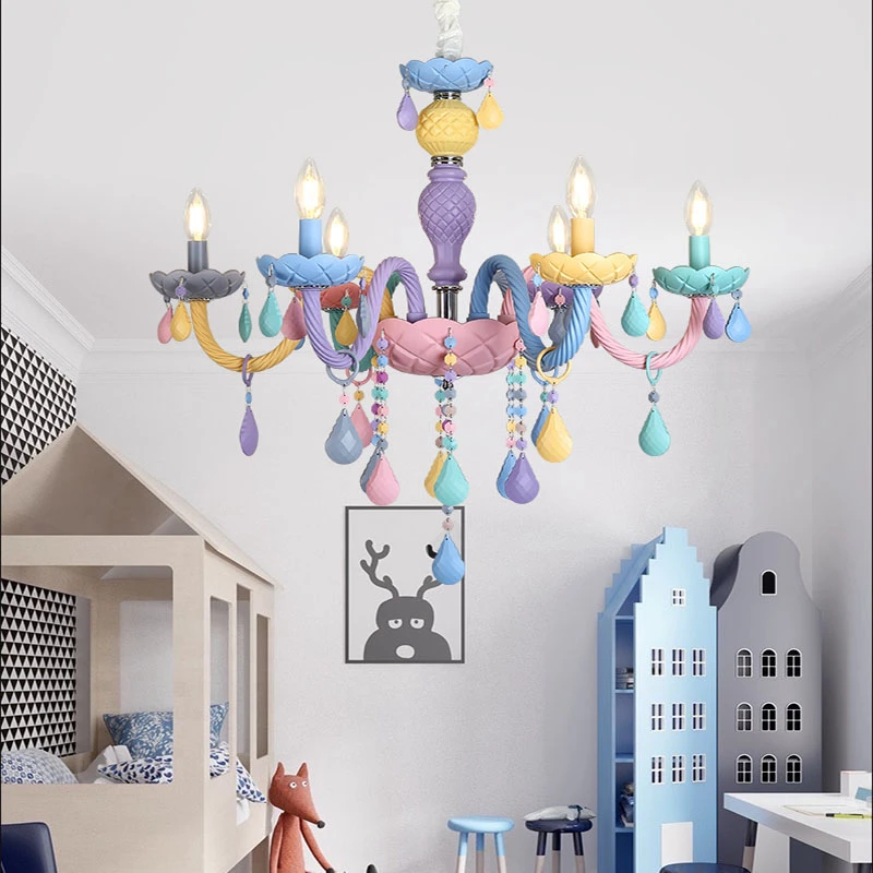 Современные Люстры для детской комнаты спальни принцессы подвесной светильник