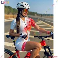 white cycling womens jumpsuit short sleeve clothing summer 2022 free shipping red triathlon