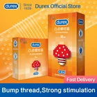 Латексные презервативы Durex, презервативы для пениса с 3D шипами ребристый точечный точки G, из натурального каучука, интимные игрушки для взрослых