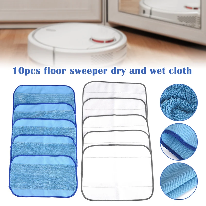 

10pcs Microfiber Cleaning Cloths for Irobot 380t/320/4200/5200c Sweeper Accessories