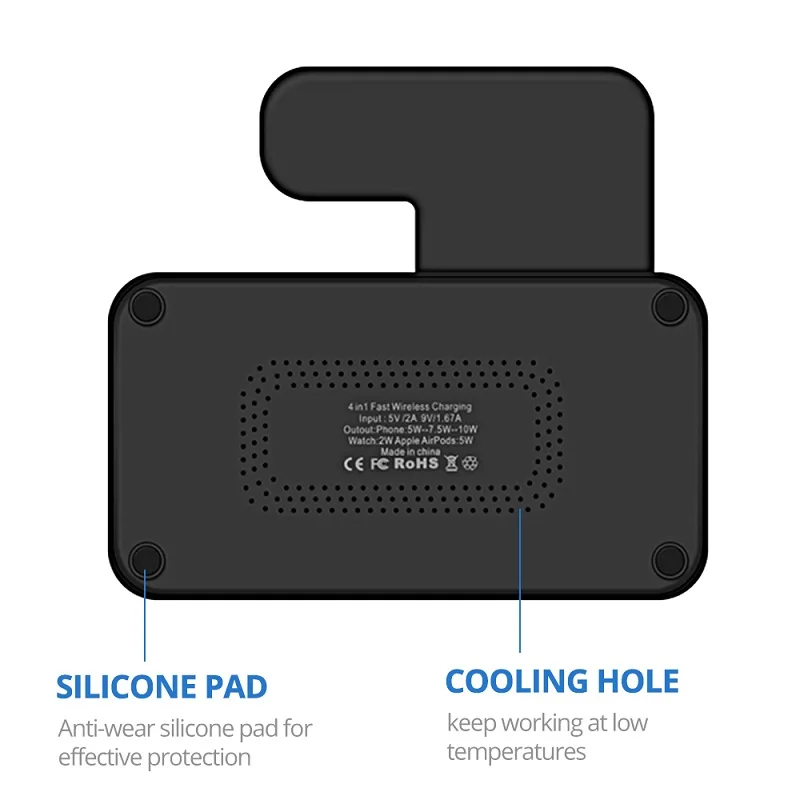 Беспроводное зарядное устройство SAMTIAN 4 в 1 док-станция для быстрой зарядки