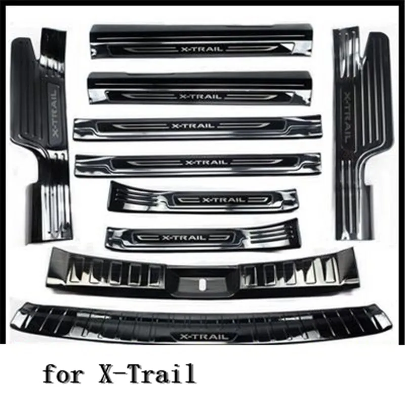 Защитная накладка на задний бампер протектор порога/порог двери для Nissan X Trail T32 2017