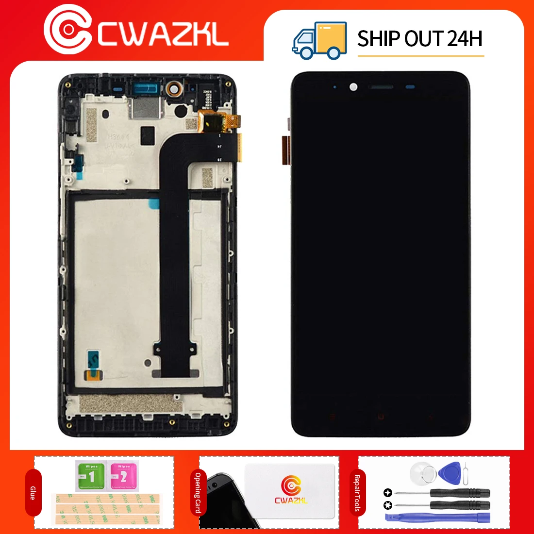 CWAZKL 5 &quotдисплей для XIAOMI Redmi Note 2 lcd сенсорный экран с рамкой Замена Xiaomi ЖК-дисплей |
