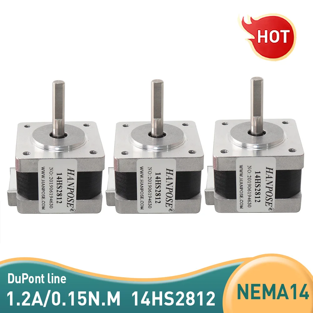 Бесплатная доставка 3 шт. гибридный шаговый двигатель neam14 14HS2812 2-фазный 1 2a 0 15n. m 35x28