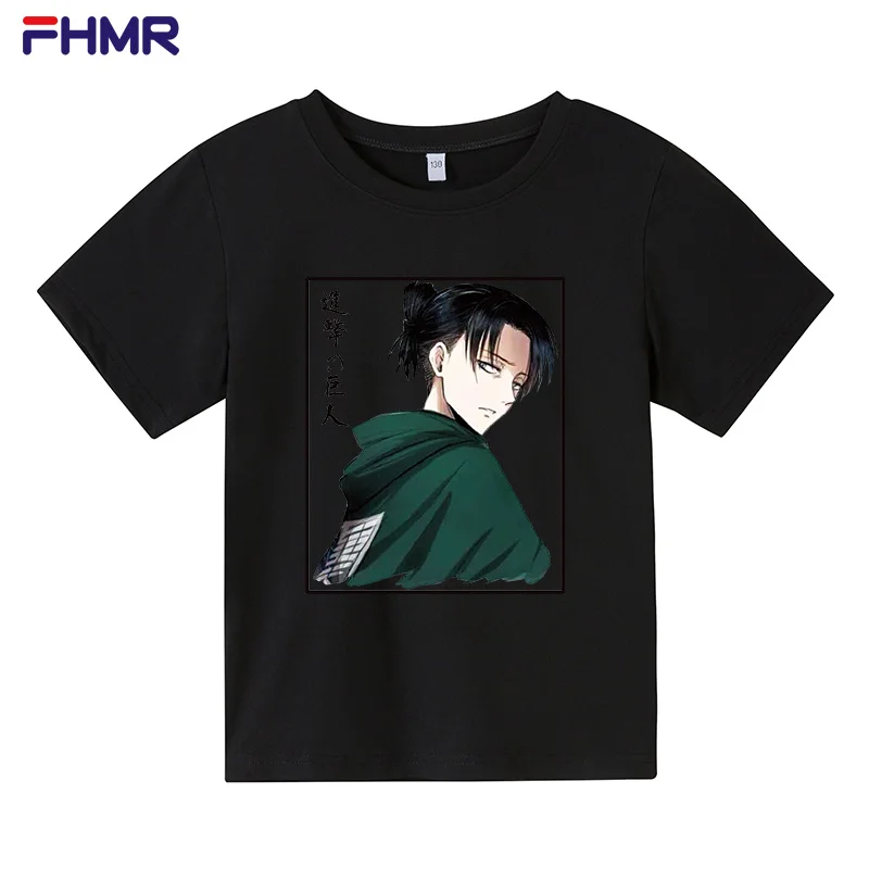 

Футболка с изображением гигантского убийцы, хлопковая рубашка для мальчиков и девочек с короткими рукавами, уличная одежда в стиле Харадзю...