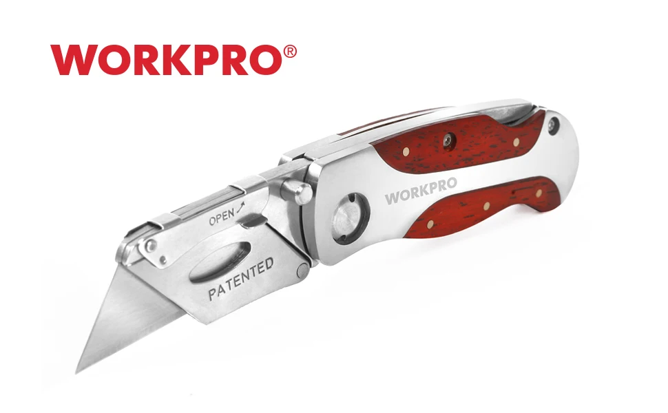 WORKPRO нож с деревянной ручкой сверхмощный складной нож электрик универсальный нож