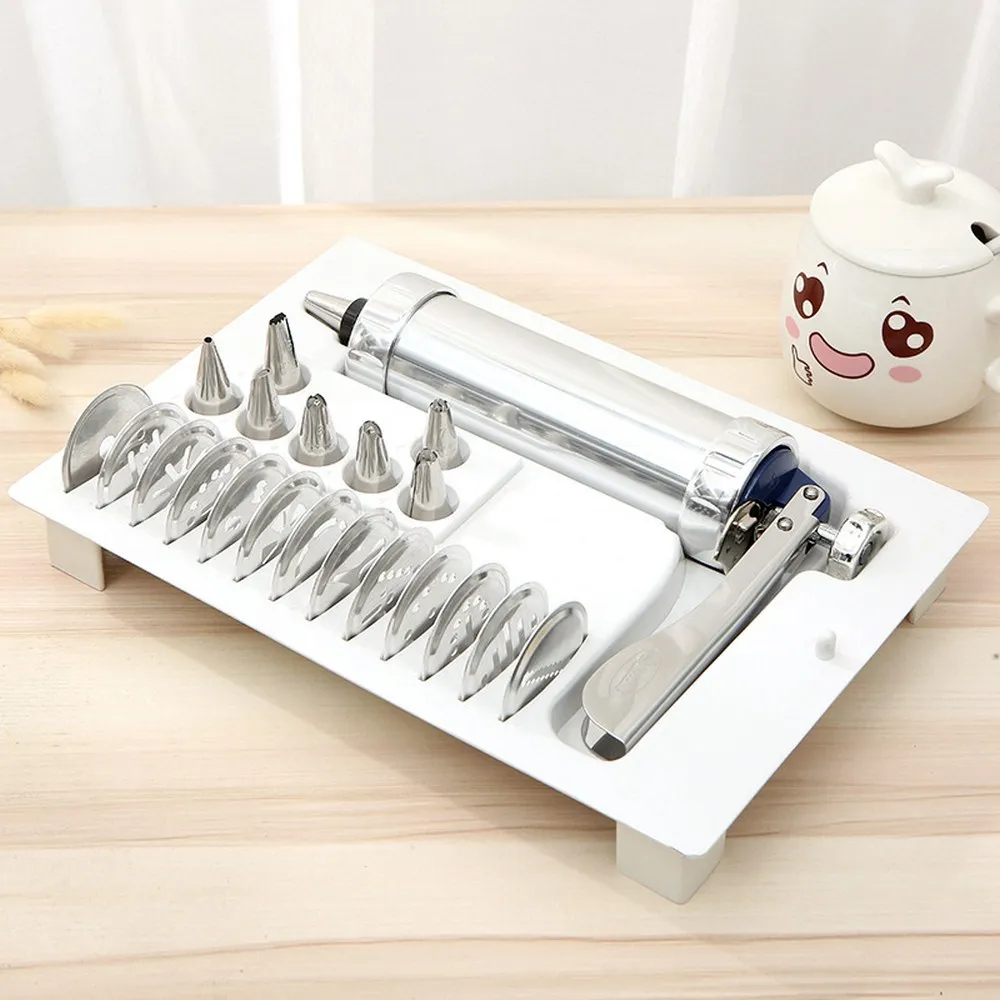 

Home Cookie Mold Set Cookie Press Kit Gun Machine Cookie Making Cake Cream Decoration Cookie Tool Biscuit Make DIY Decorator