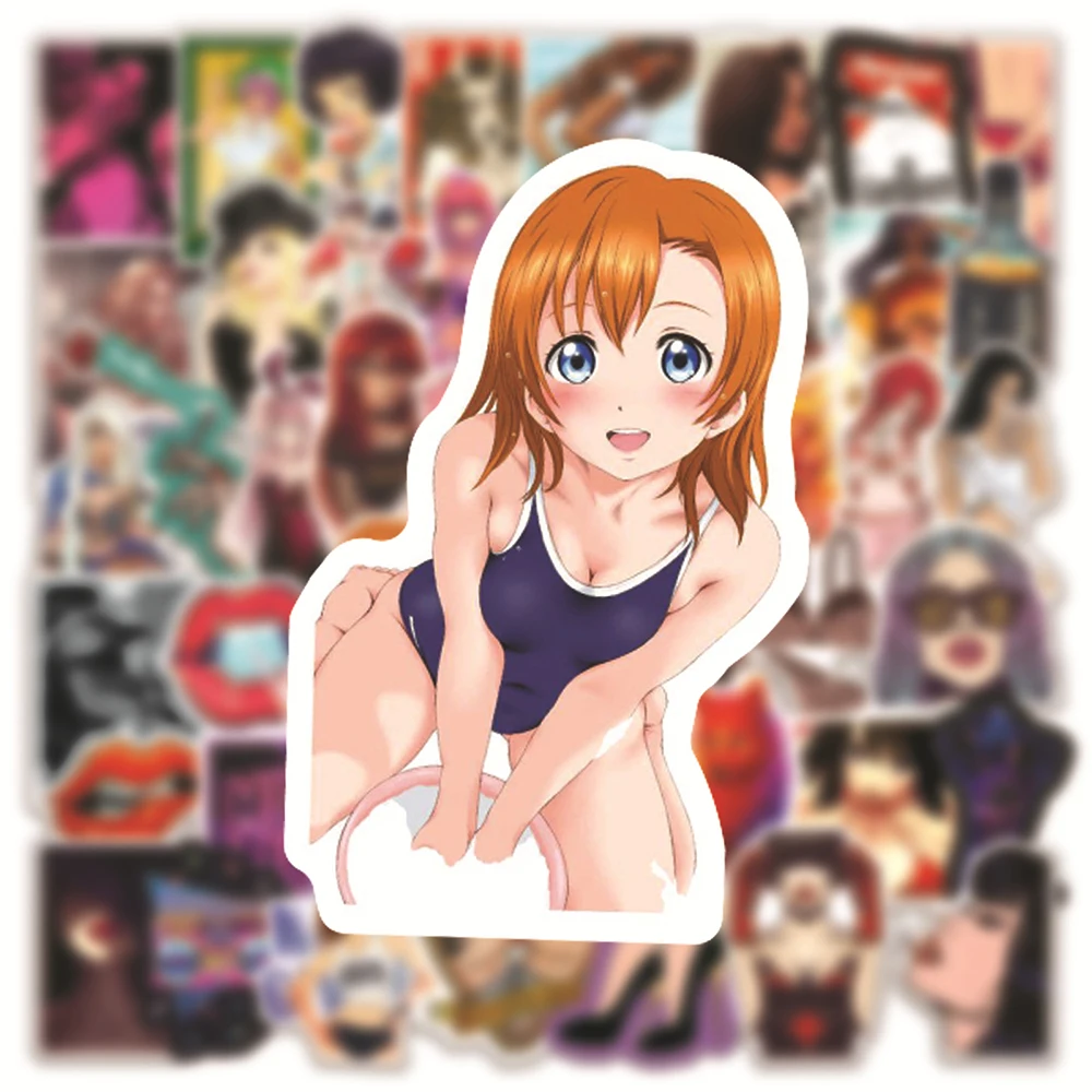 103050100pcs waterproof tease vulgar sexy beauty girls stickers car bike luggage laptop motorcycle graffiti sticker kids toy free global shipping