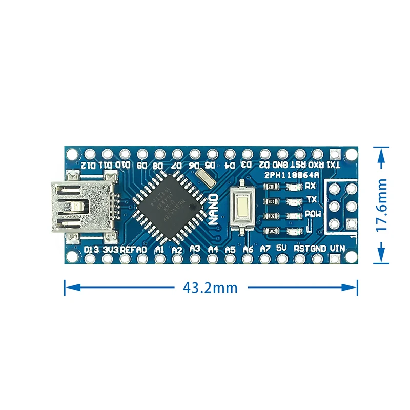 Atmega328 мини USB нано-V3.0 ATmega328P CH340G 5V 16M микро-контроллер доска для Arduino 328P Nano 3 0 CH340 -