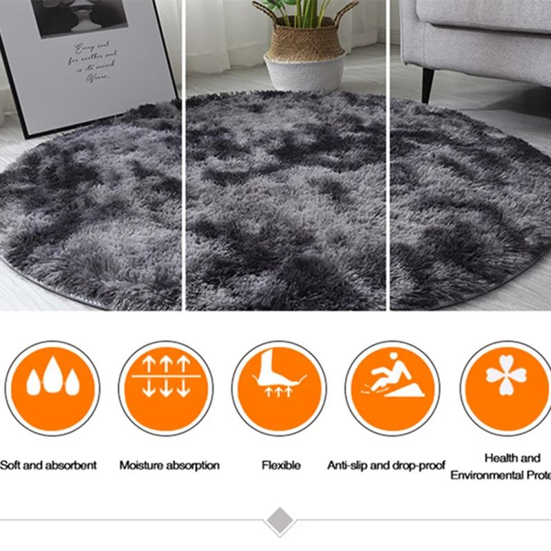 Круглые плюшевые ковер для гостиной пушистый Противоскользящий толстые