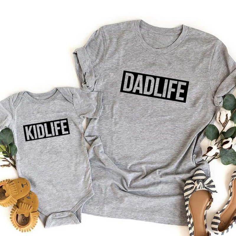 Футболки для папы и ребенка одежда Отца Сына одинаковые наряды на День отца