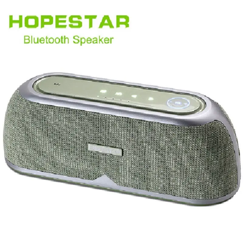green HOPESTAR A4 Настольный bluetooth динамик высокой мощности высококачественный беспроводной динамик HIFI подарок сенсорный NFC - Цвет: green