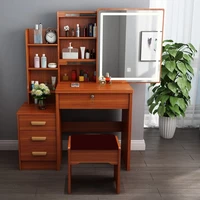 80cm light luxury storage cabinet modern dressing table cabinet apartment dressing table bedroom vanity desk with light mirror