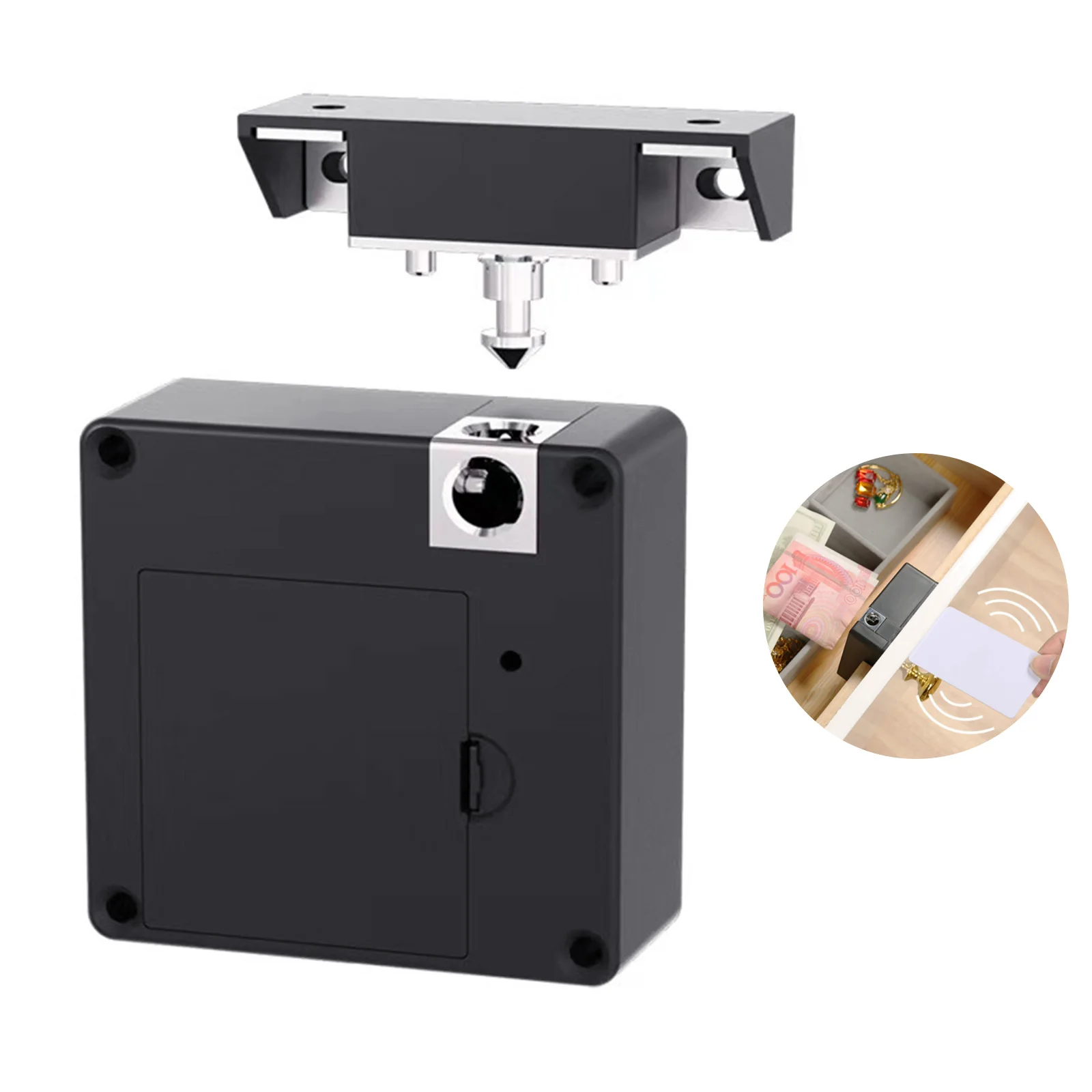 

Замок для шкафа с выдвижными ящиками, электронный замок, разблокировка ID-карты, низкое энергопотребление, подходит для шкафов с ящиками и шк...