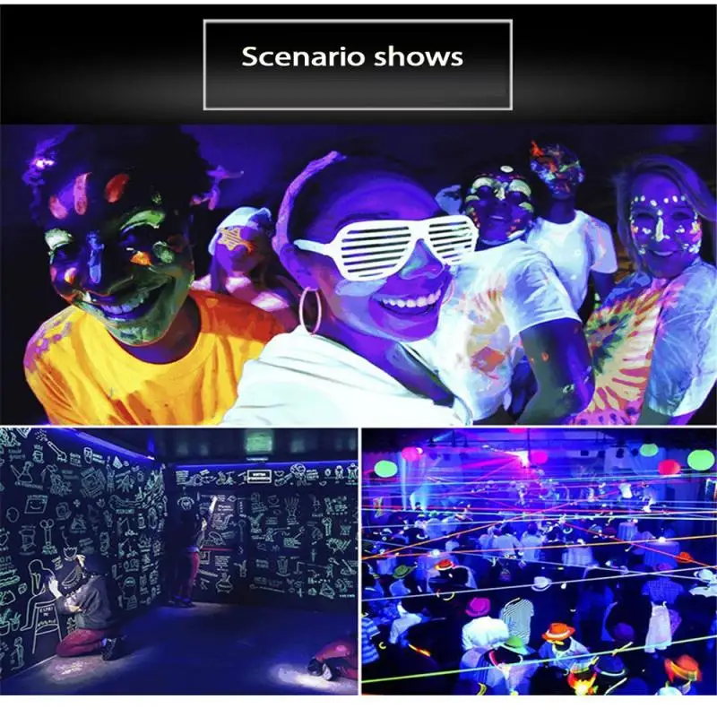 

1pc New LED Purple Light Cast Light Waterproof Shadowless Glue KTV Party UV Fluorescent Lamp Blacklight Home Decoration