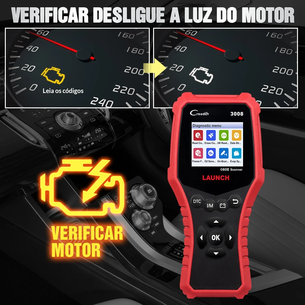 Сканер LAUNCH X431 obd2 CR3008 автоматический сканер для автомобиля с аккумулятором pk CR3001