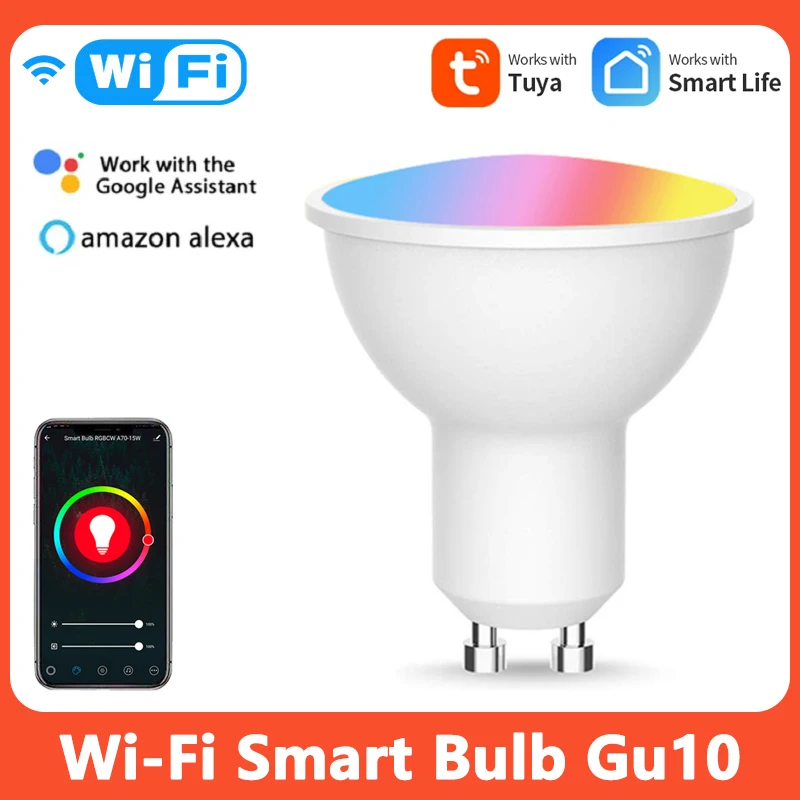 

Умная лампа GU10 с поддержкой Wi-Fi и таймером