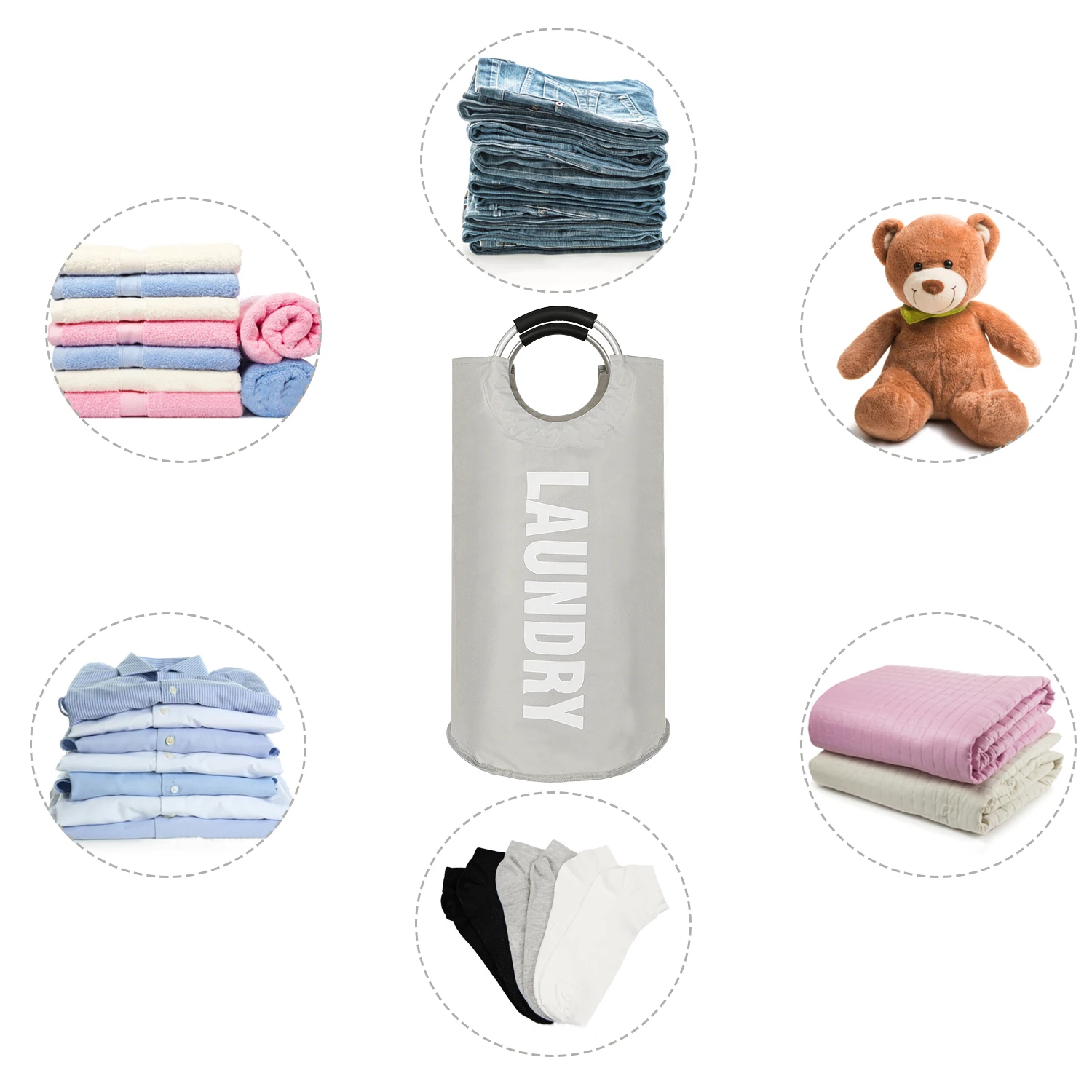 

Large foldable laundry basket dirty clothes storage basket children's toy basket with handle laundry bucket storage basket