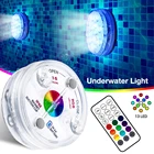 Погружной светильник с USB-зарядкой для бассейна, 13 светодиодов RGB светильник присоской, уличная садовая подводная лампа с радиоуправлением, # W0