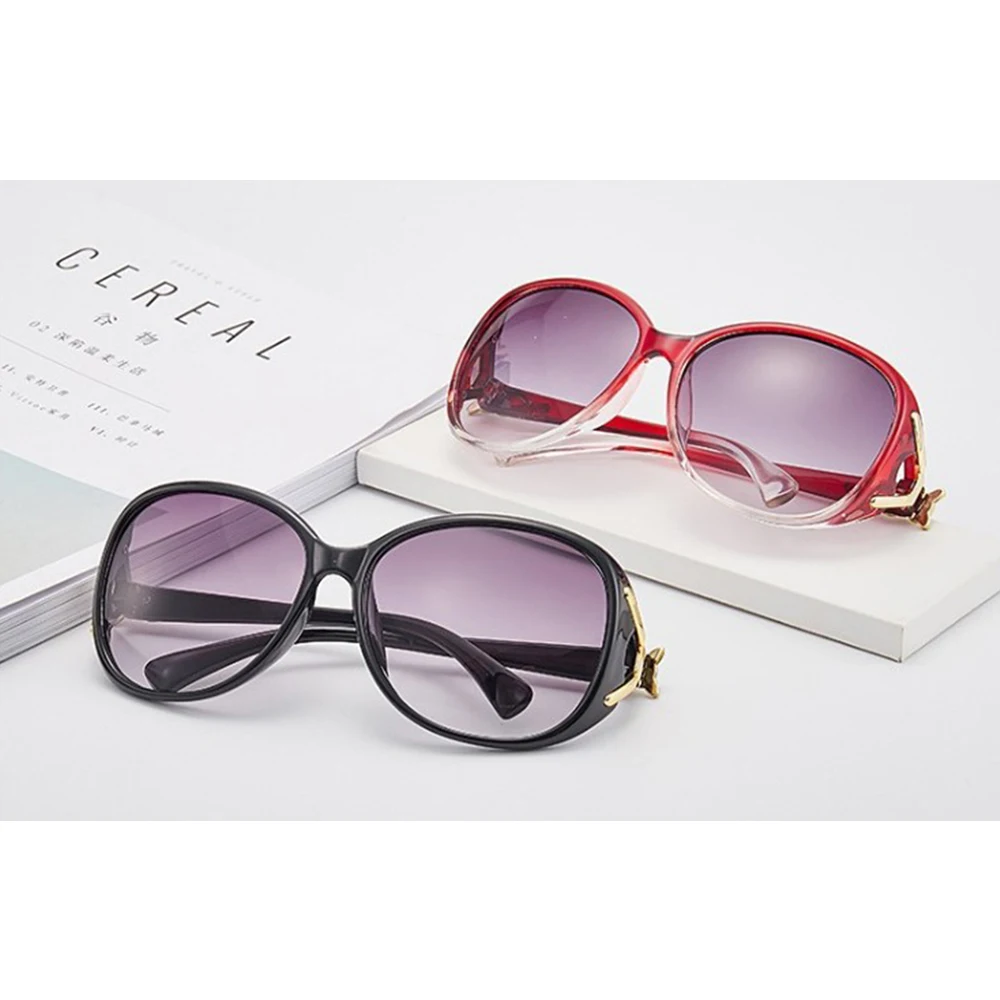 Женские солнцезащитные очки в стиле ретро большие поляризационные с защитой от