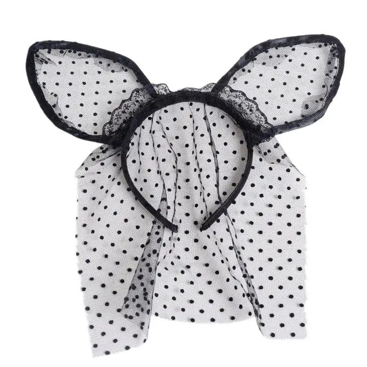 Черные повязки на голову с кроличьими ушами модные женские Сексуальная повязка