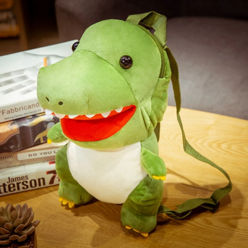 

New Fashion Creative 3D Dinosaur Backpack Cute Animal Cartoon Plush Backpack Dinosaurs Bag for Children Kids Boy Gifts