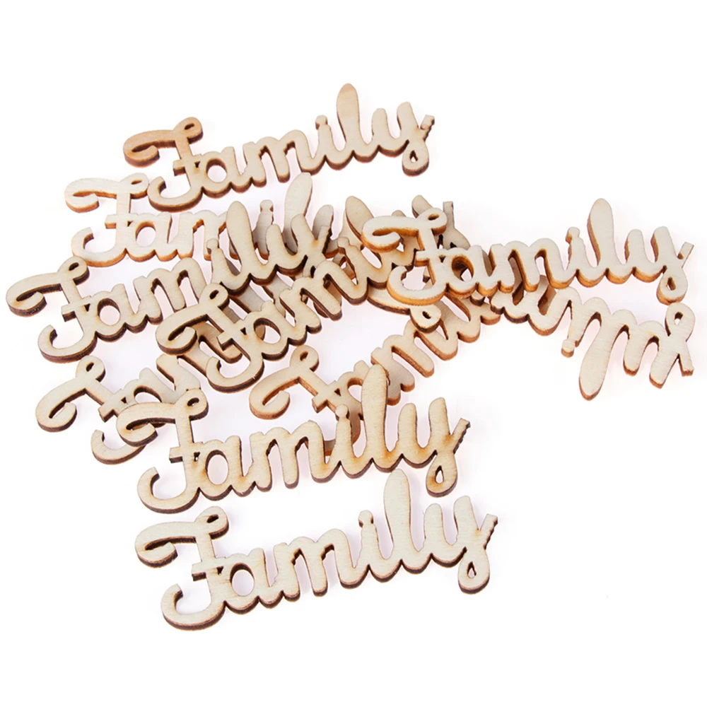 Деревянный Семья слова буквы алфавита Home Decor любящее сердце свадебных торжеств