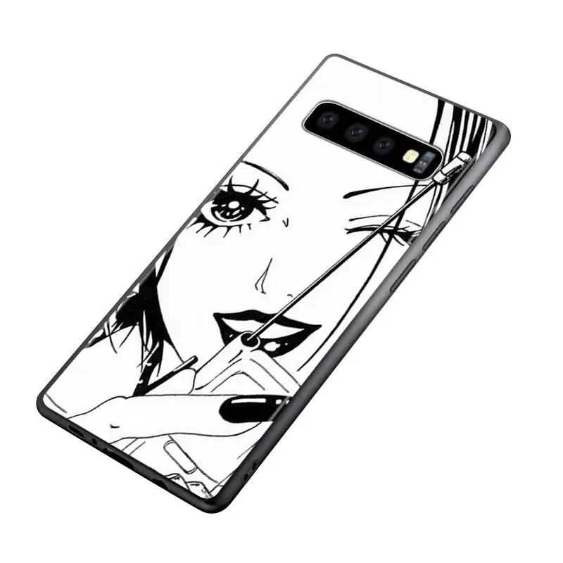 

Silicone Black Cover Cute NaNa osaki for Samsung Galaxy Note 10 Pro 9 8 Plus S10 5G S9 S8 S7 Plus S6 Phone case