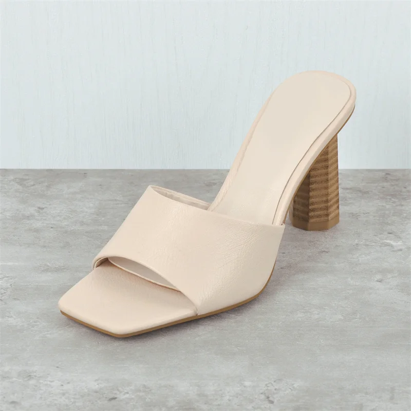 Женские босоножки Onlymaker из мягкой искусственной кожи матовые белые цвета хаки с