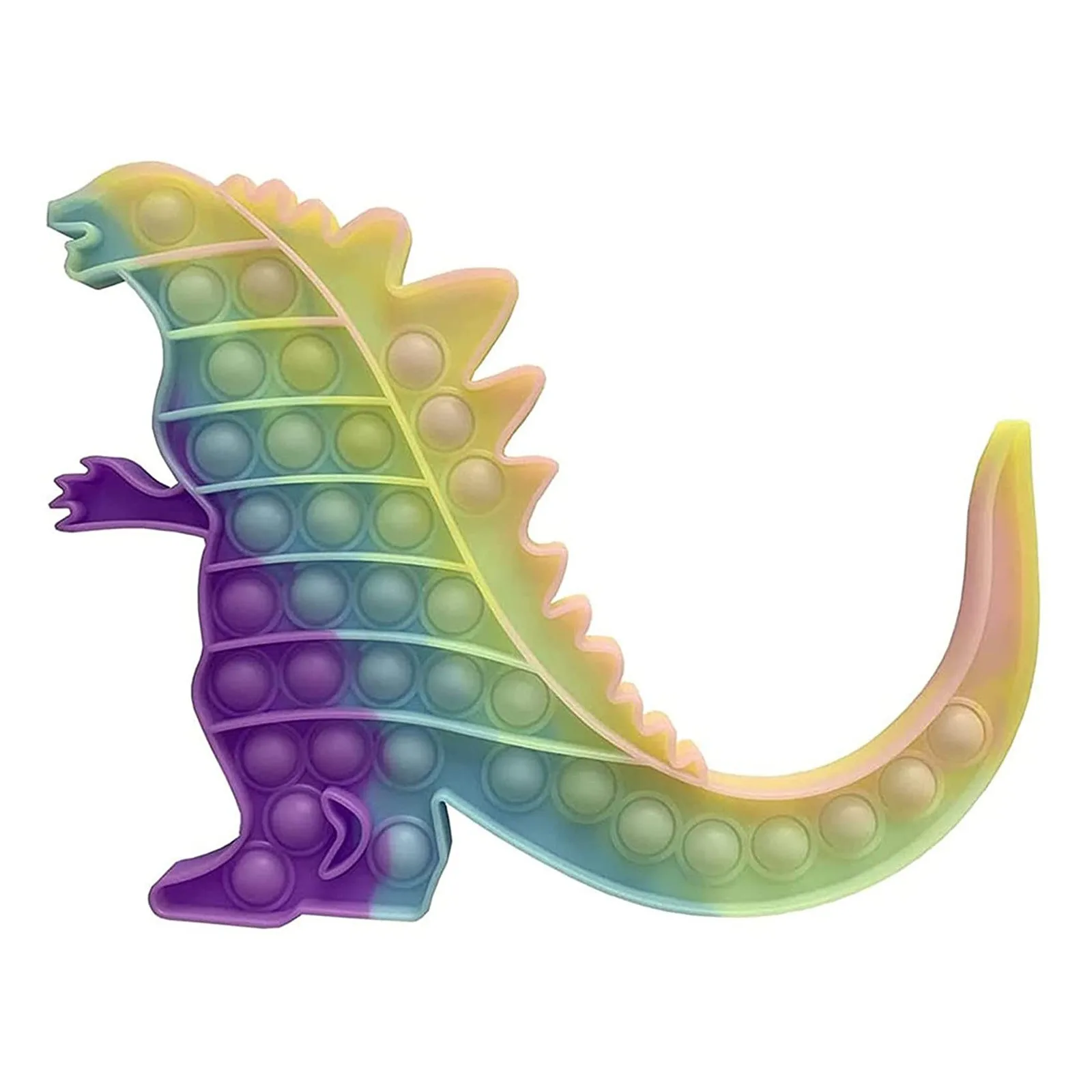 Dinosaurio luminoso Fidget Juguetes | Juguetes Fidget | Fidget juguetes empujar burbuja sensorial juguete para el autismo de alivio de estr&eacute;s juguetes para adultos chico Anti-estr&eacute;s Pack de Juguetes-1