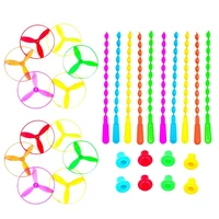 10pcs flying disc toys kids flying disc playthings pull string flying saucers
