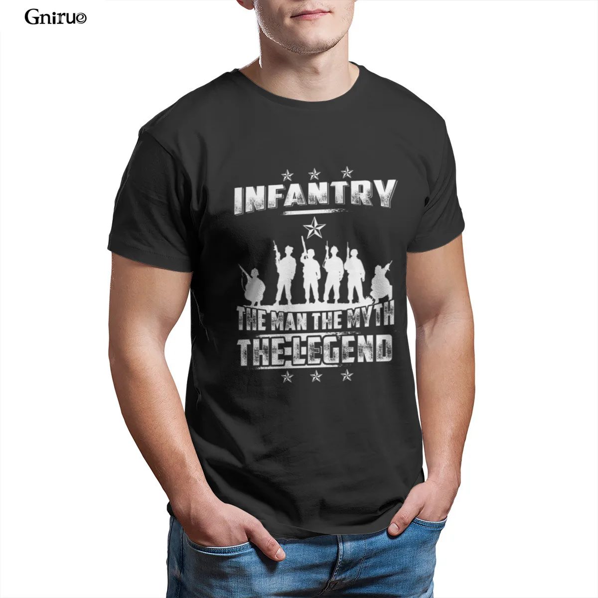 

Wholesale infantry veteran infantry light i Unisex Baseball T-Shirt Fashion Funny Summer Aesthetic Men Clothing 101196