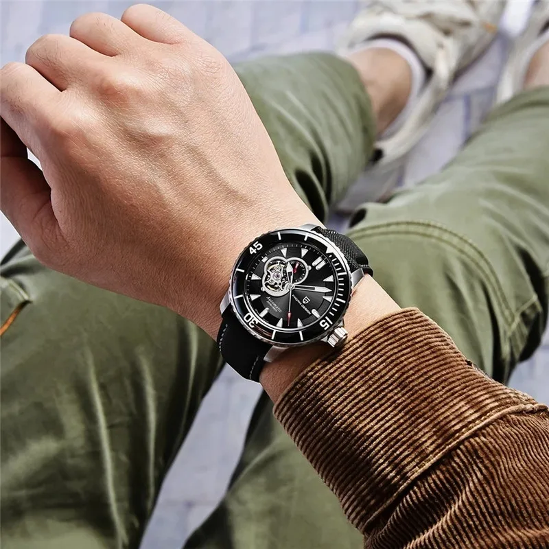 Часы наручные PAGANI Мужские механические брендовые Роскошные спортивные