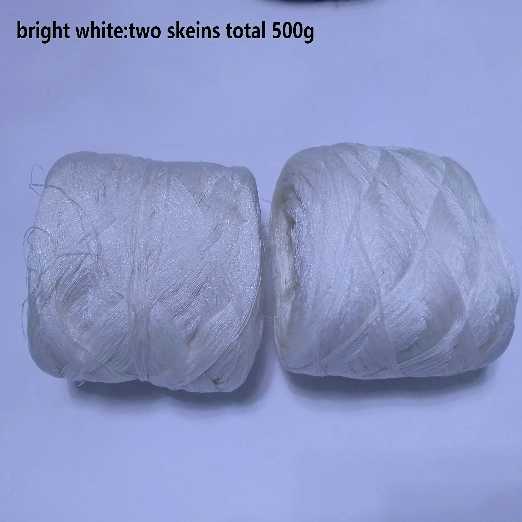 bright white 500g 500 грамм чистой льняной пряжи 3 слоя DIY вязание крючком и вязание белый синий натуральный цвет на продажу - Цвет: bright white 500g