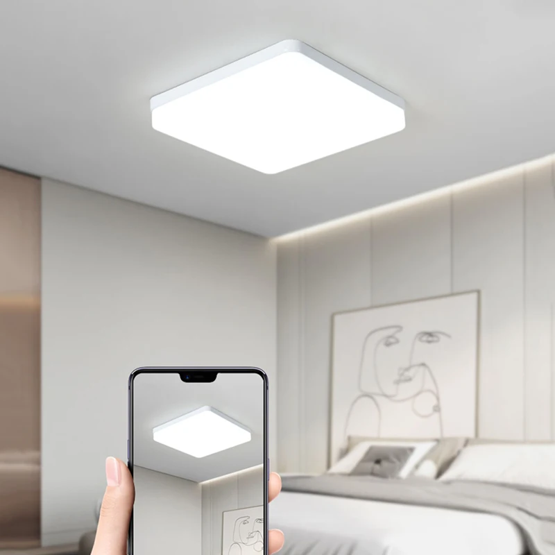 Panel de luz LED montado en superficie para sala de estar, lámpara de techo para pasillo, habitación y entrada, 18W, 24W, 36W, 48W, AC85-265V