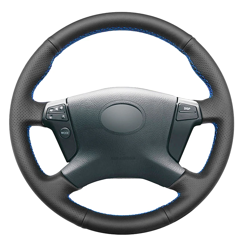 

Black Genuine Leather Hand-stitched Car Steering Wheel Cover For Toyota Avensis 2003-2007