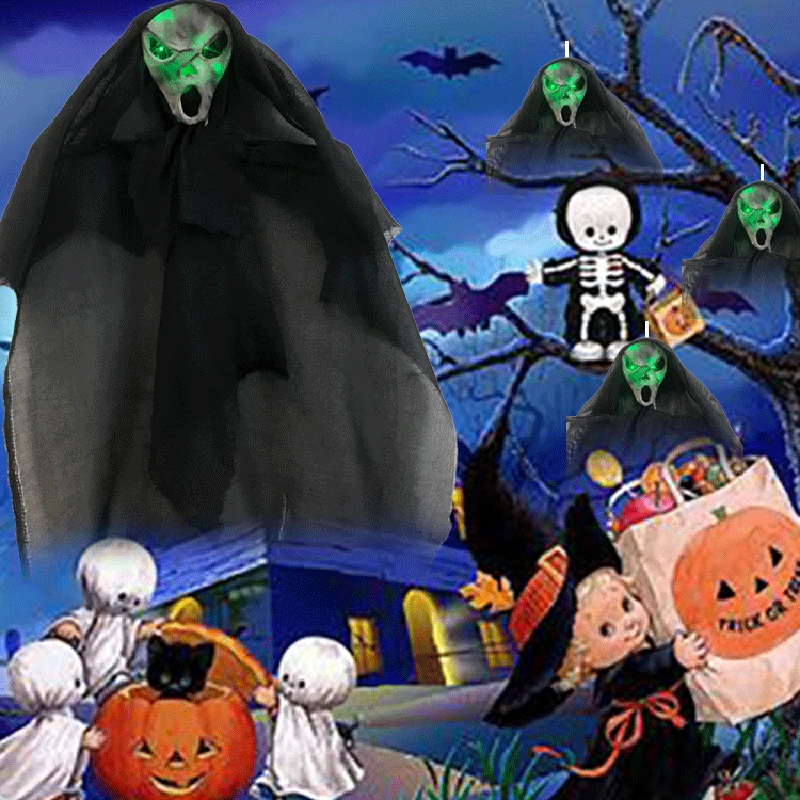 Новый Скелет Призрак висящий орнамент светящийся Хэллоуин Декоративный