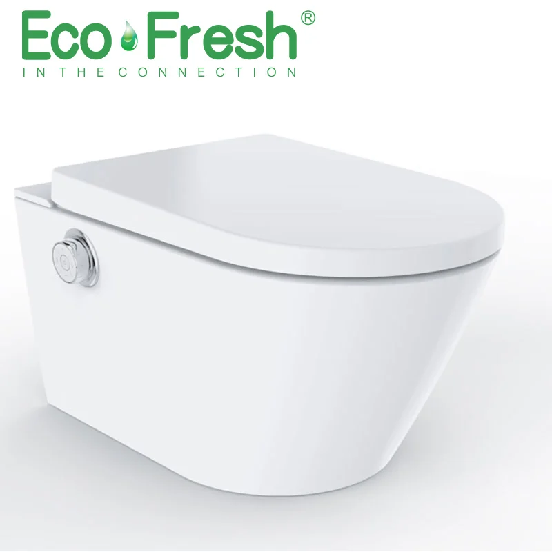Интеллектуальный туалет Ecofresh встроенный электронный биде D образной формы Atuo flush