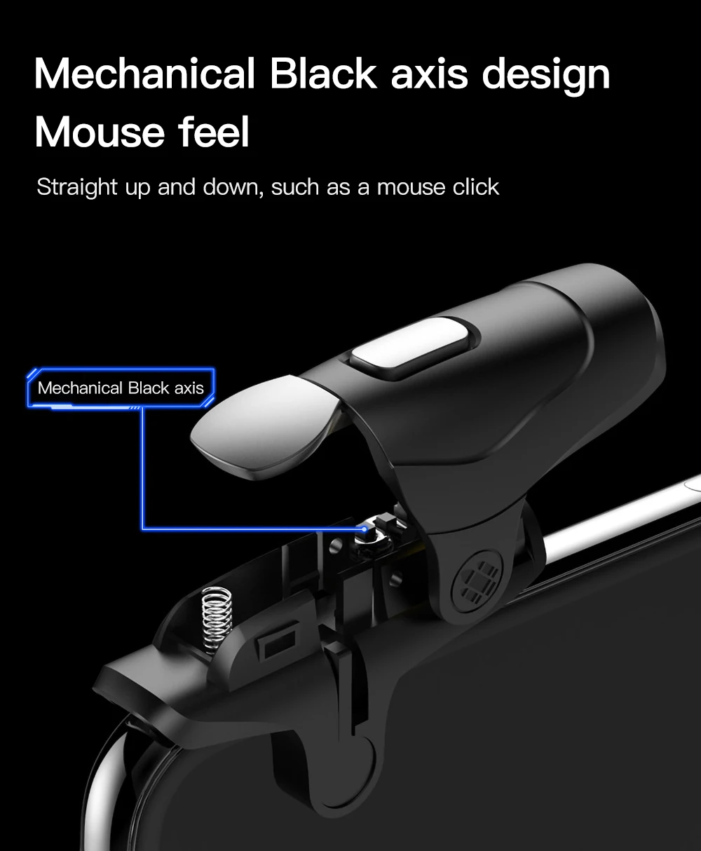 Meeker Gamepad Joystick for PUBG Joypad Trigger Fire Button 3 in 1 Adjustable Shooter Controller For PUBG Mobile Phone Game Pad