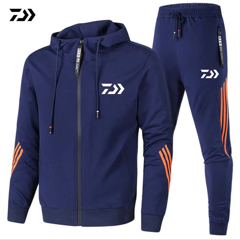 

New DAIWA Jacket And Pants Top Quality Men Outdoor Sport Cotton Breathable Spring Autumn Fishing Clothing Set DAWA Shirt